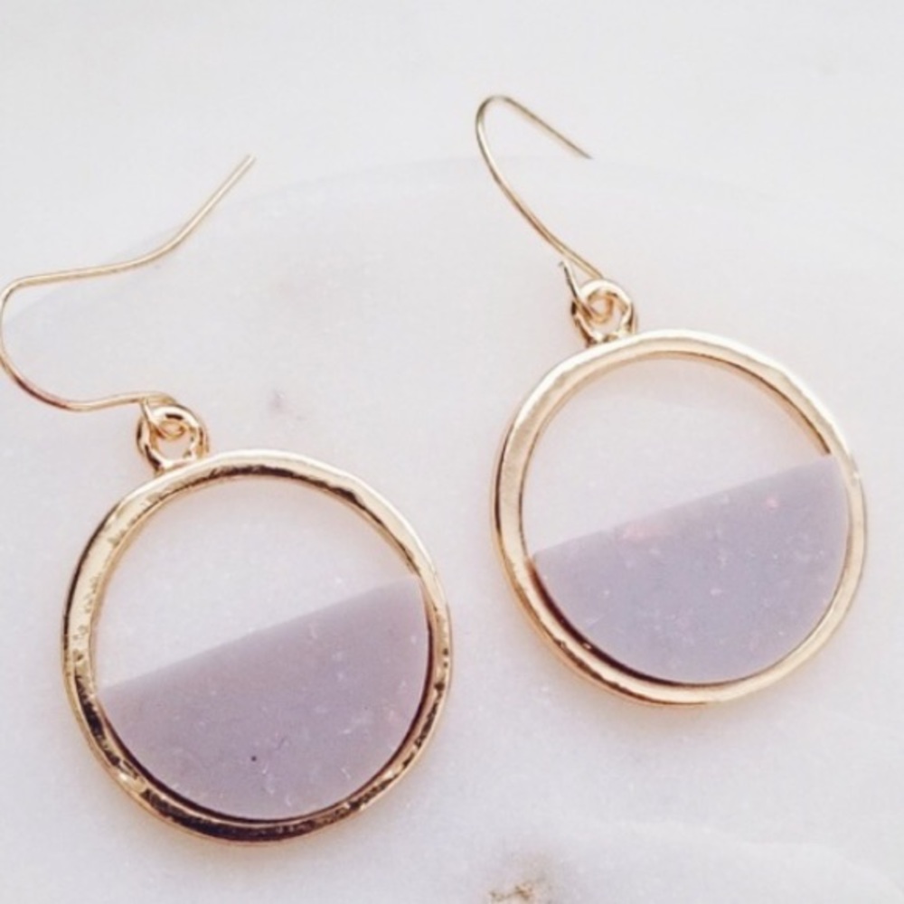 💋Gold & Gray Round Earrings💋